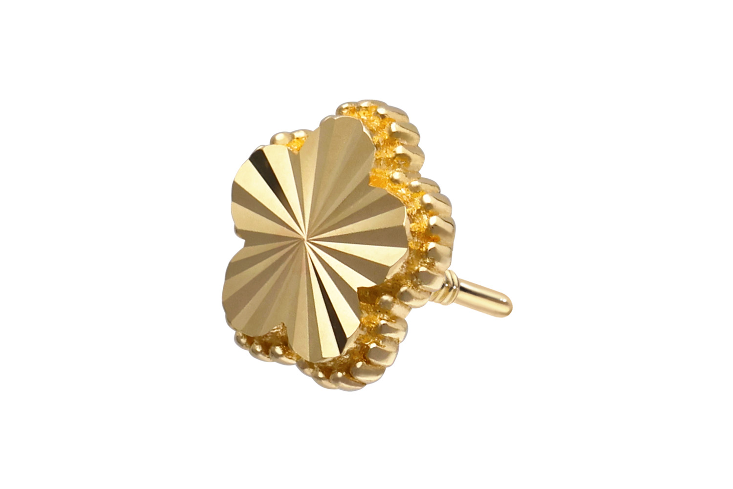 14 Karat Gold Schraubaufsatz mit Außengewinde BLUME | 14 Karat | GO = Goldfarben | RGI7020_[268675]